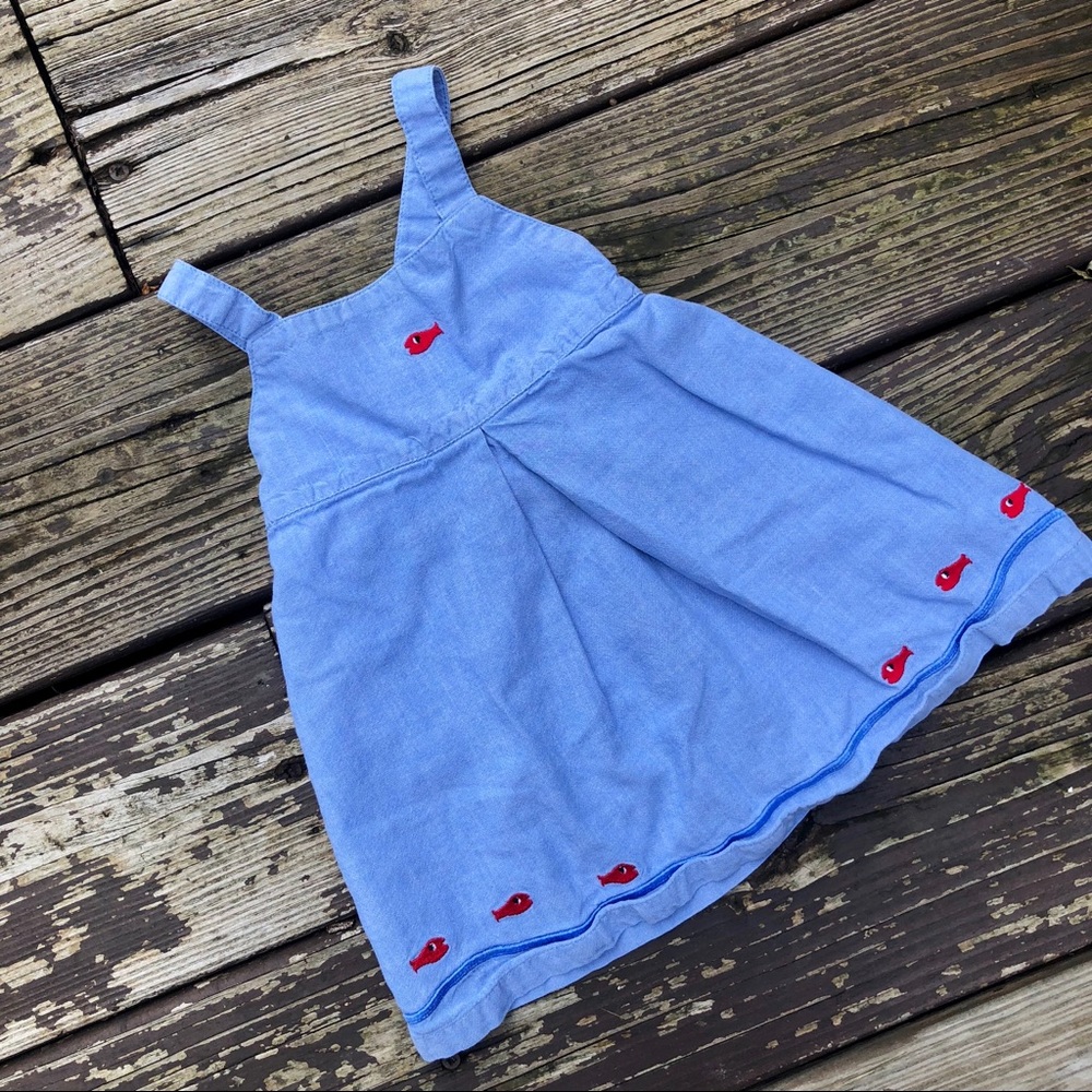 Baby Gap Sleeveless Chambray Dress w/ Fish